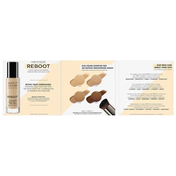 Make Up For Ever Reboot Foundation Sample Card International Makeup