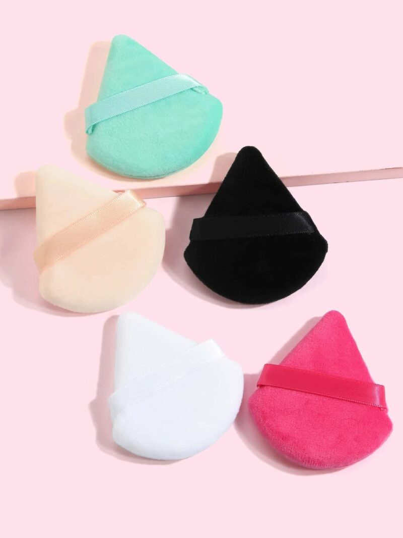 Shein 5Pcs Fan Shaped Powder Puff - Multicolor