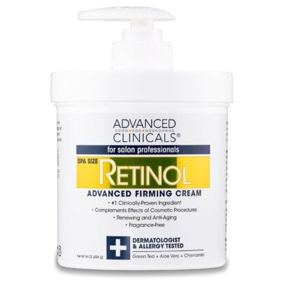 Advanced Clinicals Retinol Body Lotion Moisturizer Face Lotion & Body Cream Large 454 Gms 16 Oz