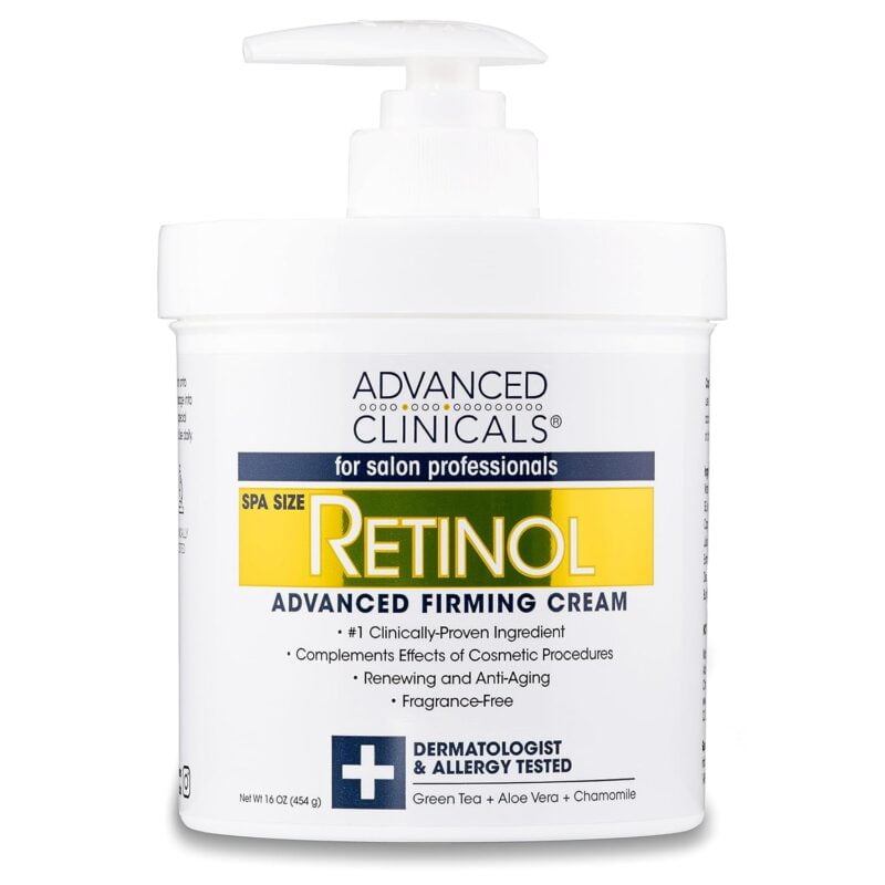 Advanced Clinicals Retinol Body Lotion Moisturizer Face Lotion & Body Cream Large 454 Gms 16 Oz