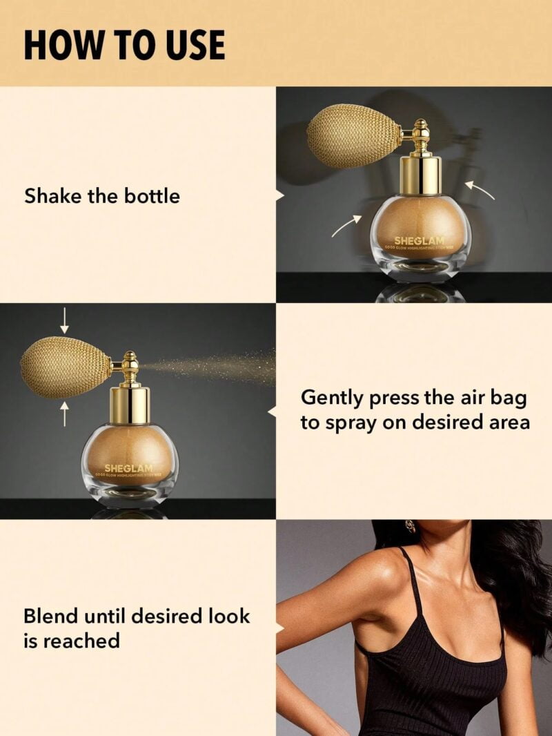 Sheglam Go Go Glow Highlighting Body Mist Highlighter Powder - Image 3