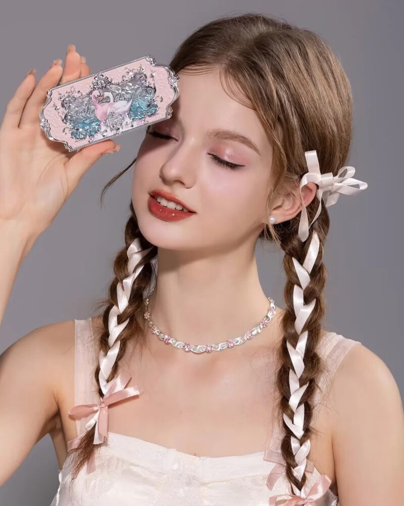 Flower Knows Swan Ballet Six-Color Eyeshadow Palette - Pink Swan - Image 3