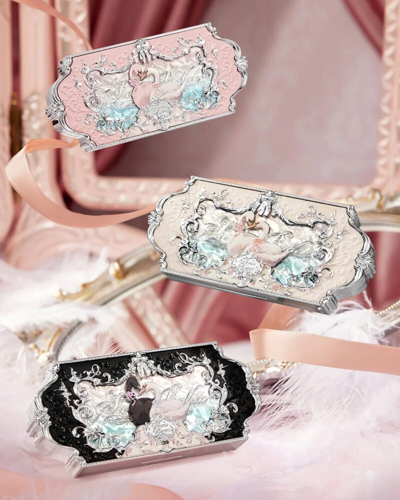 Flower Knows Swan Ballet Six-Color Eyeshadow Palette - Pink Swan - Image 5