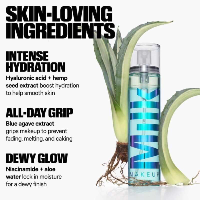 Milk Makeup Hydro Grip Dewy Long-Lasting Setting Spray With Hyaluronic Acid + Niacinamide - Image 4