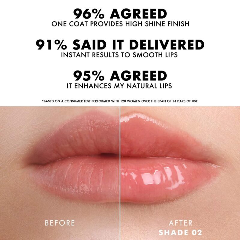Armani Beauty Prisma Glass Hydrating Lip Gloss Mini 1 ML - Candy Halo - Image 2