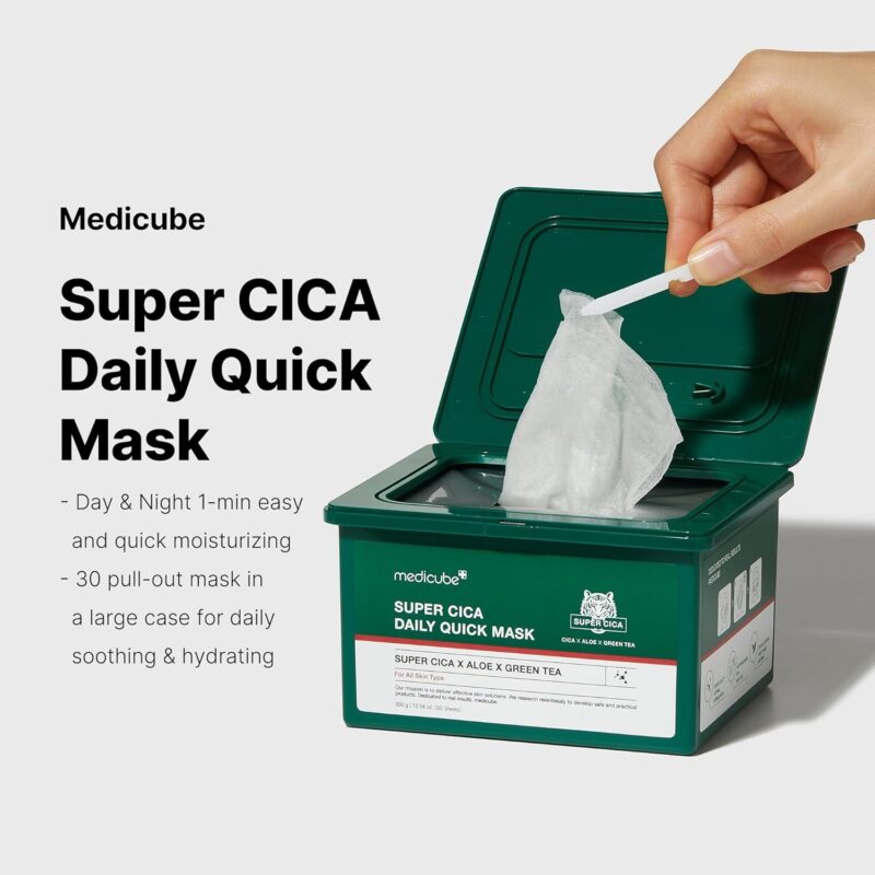 Medicube Super Cica Daily Quick Facial Masks (30 Sheets) - Image 3