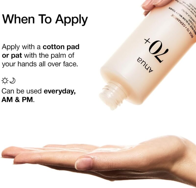 Anua - Rice 70 Glow Milky Toner 250 ML - Image 2