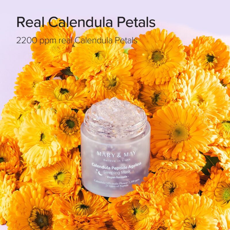 Mary&May - Calendula Peptide Ageless Sleeping Mask 110 GM - Image 3