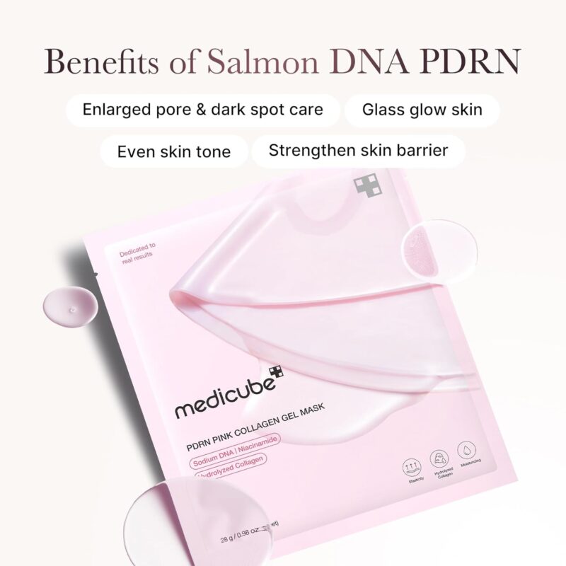 Medicube Salmon PDRN Pink Collagen Jelly Gel Mask 1Pc - Image 4