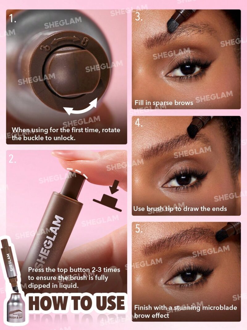 Sheglam Brow-Fection Angled Brush & Dip - Image 8