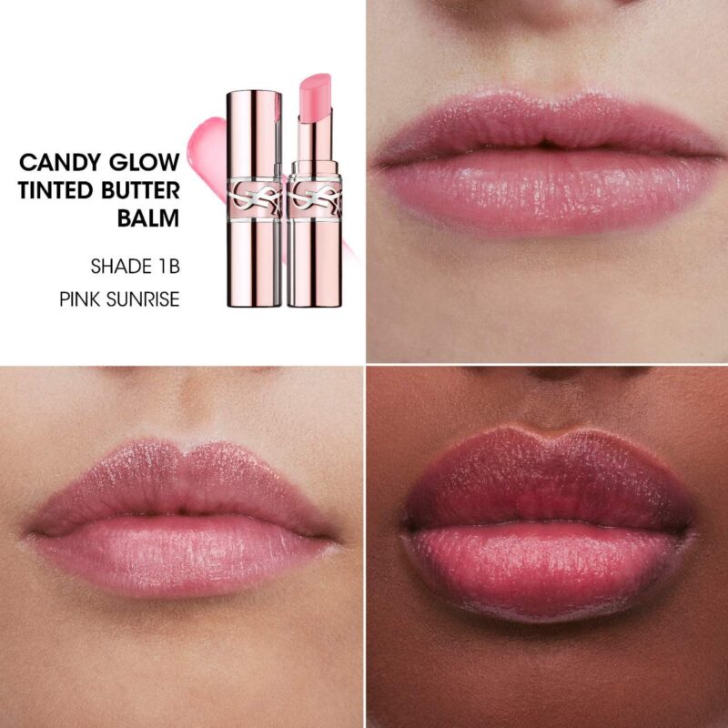 YSL Candy Glow Tinted Butter Balm Mini  1.3 gm - 1B Pink Sunrise - Image 2