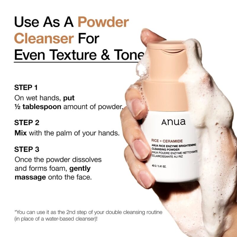 Anua Rice Enzyme Brightening Cleansing Powder 40G - Image 3