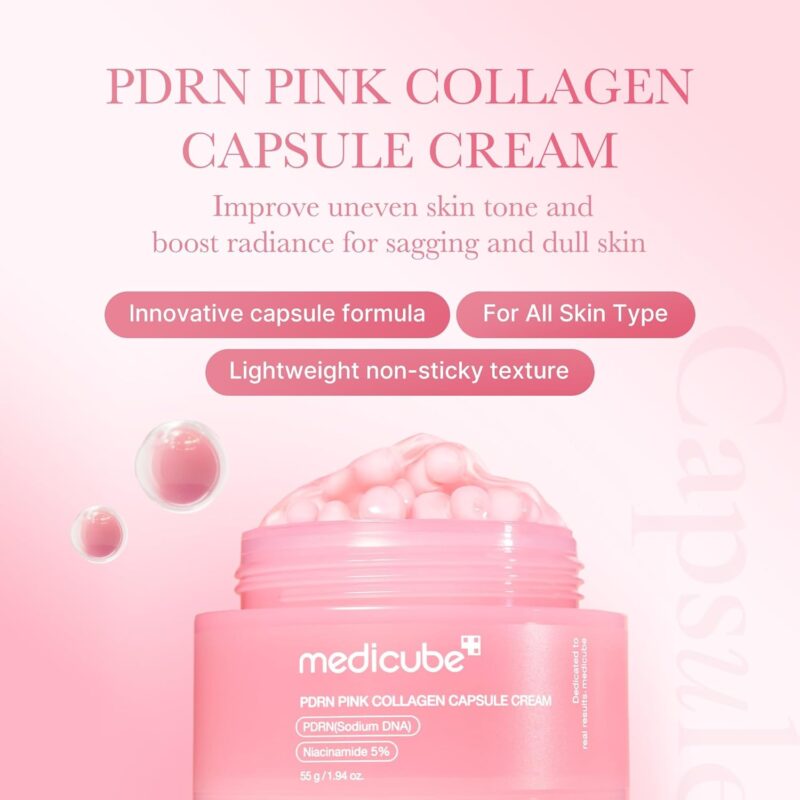 Medicube Salmon DNA PDRN Pink Collagen Capsule Cream - Image 3